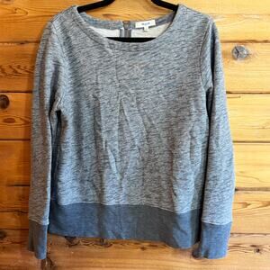 Madewell Gray Back Zip Sweatshirt Size Large